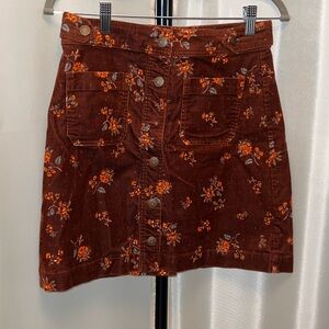Madewell Brown A-Line Mini Skirt Casual